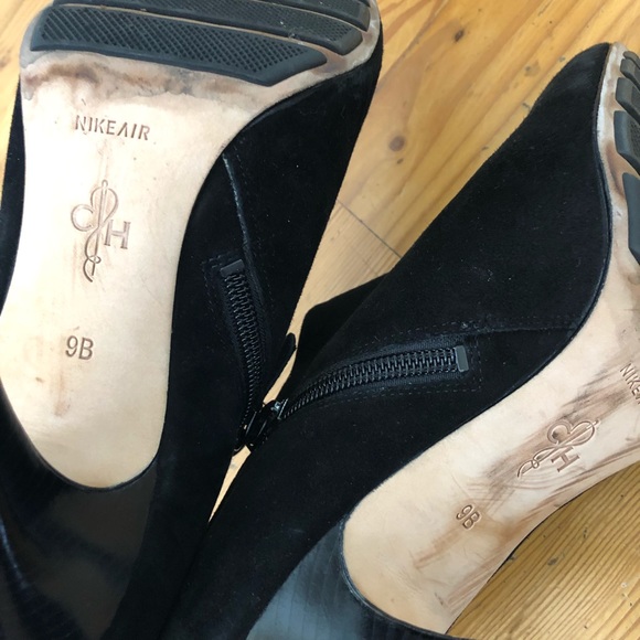 Cole Haan Air 9B Black Suede Talia Ankle Booties - Picture 9 of 11